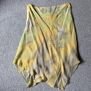 Vintage Y2K Kenneth Cole Silk Midi Slip Skirt Low Rise Asymmetrical 12